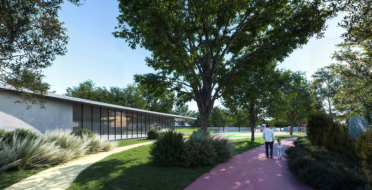 Masaar 3 landscaped green walking trail and family area